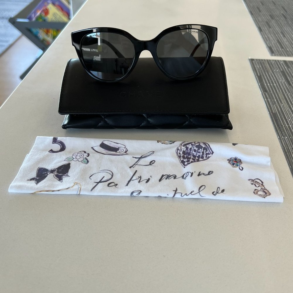 Chanel Butterfly Sunglasses, Black